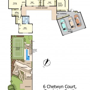 Floor Plan - 6 Chetwyn Court, Frankston South