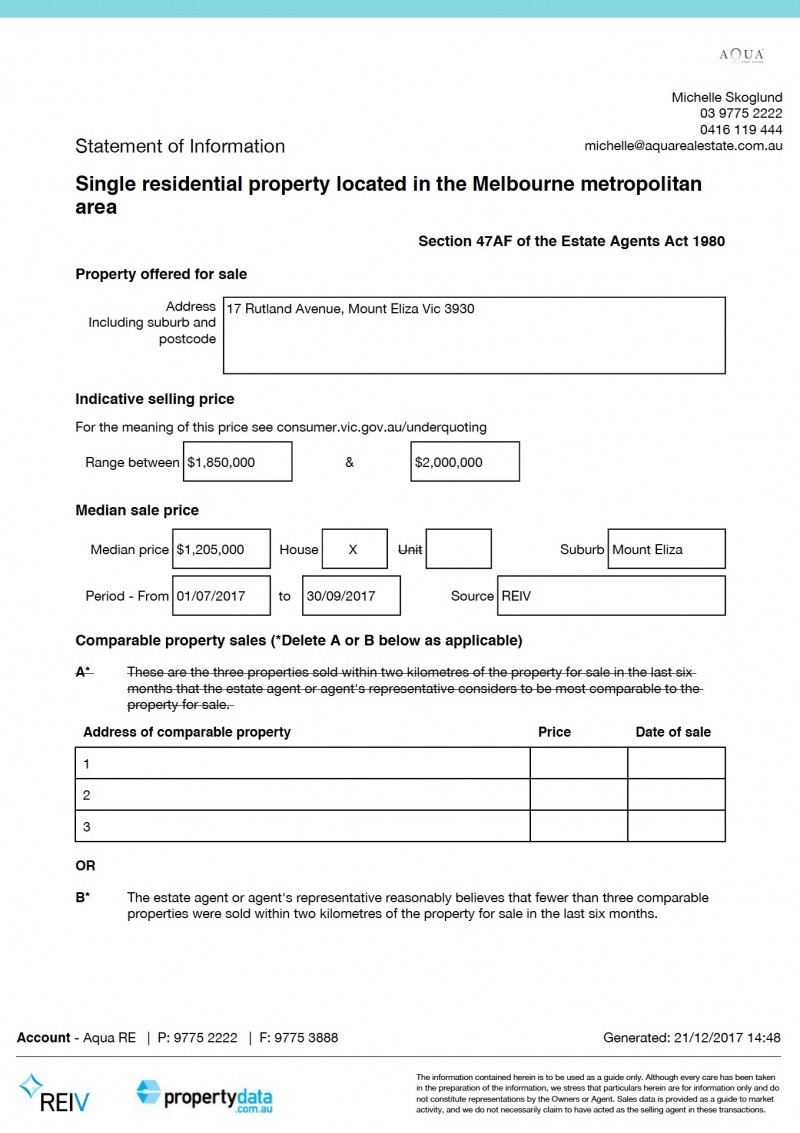 SOI - 17 Rutland Avenue, Mt Eliza