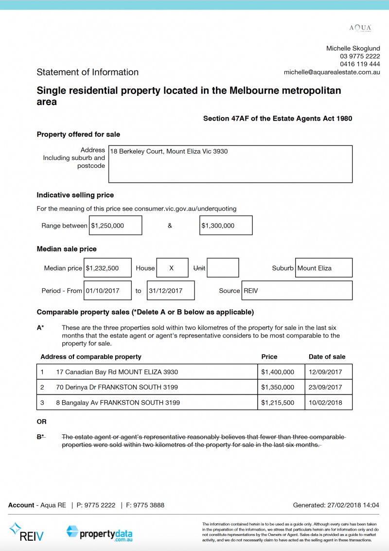 property statement