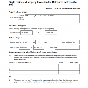 property statement of information