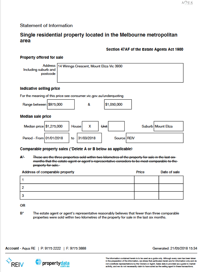 property statement