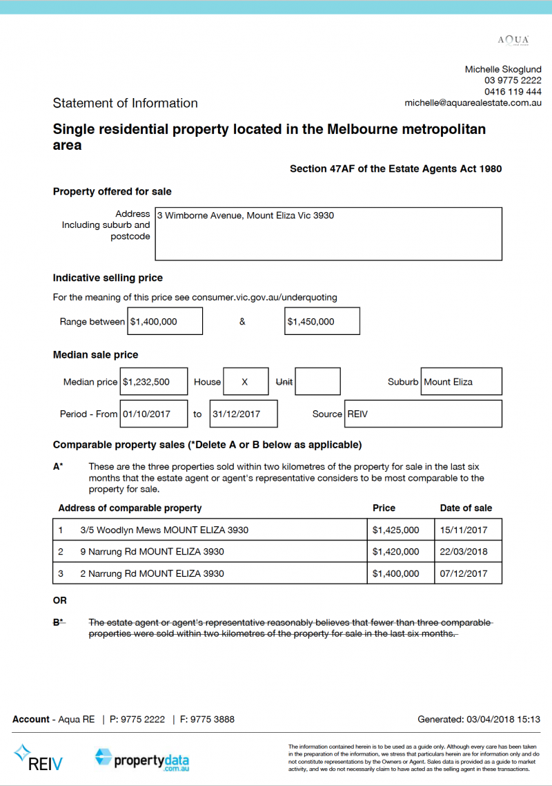 property statement