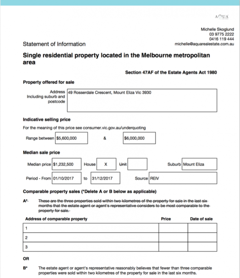 property statement