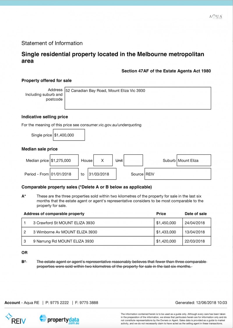 property statement