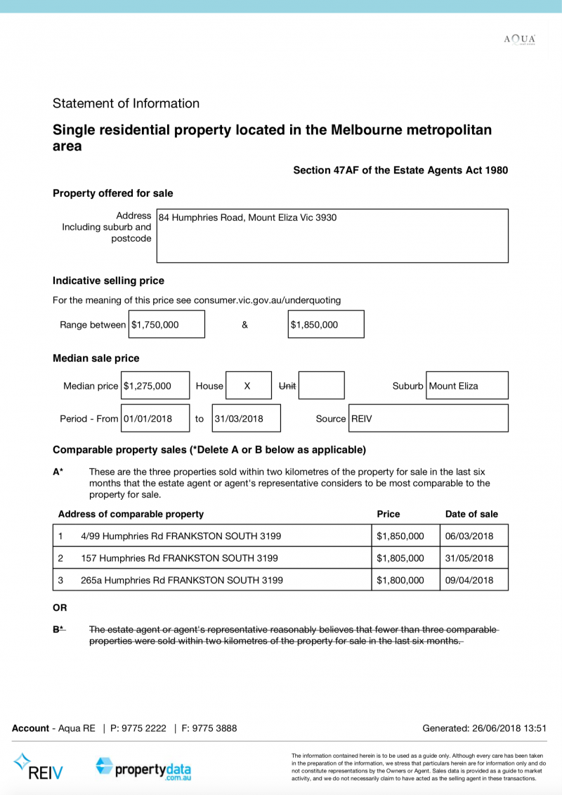 property statement