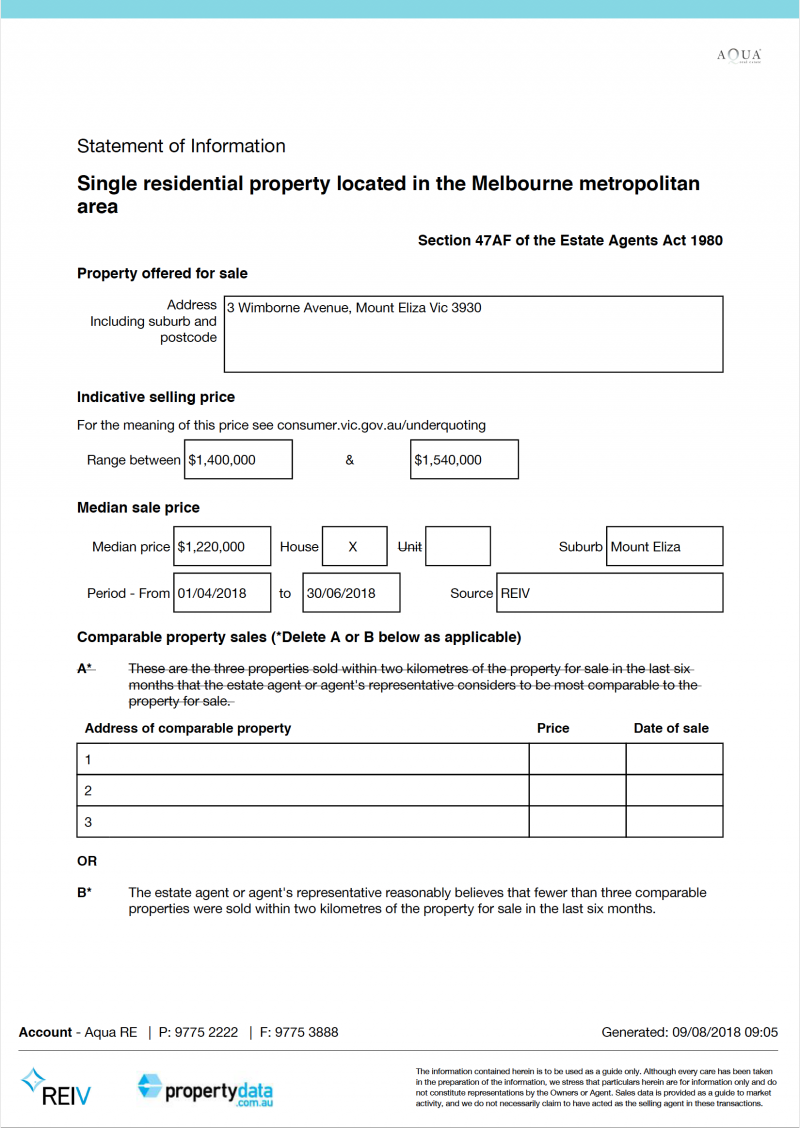 property statement