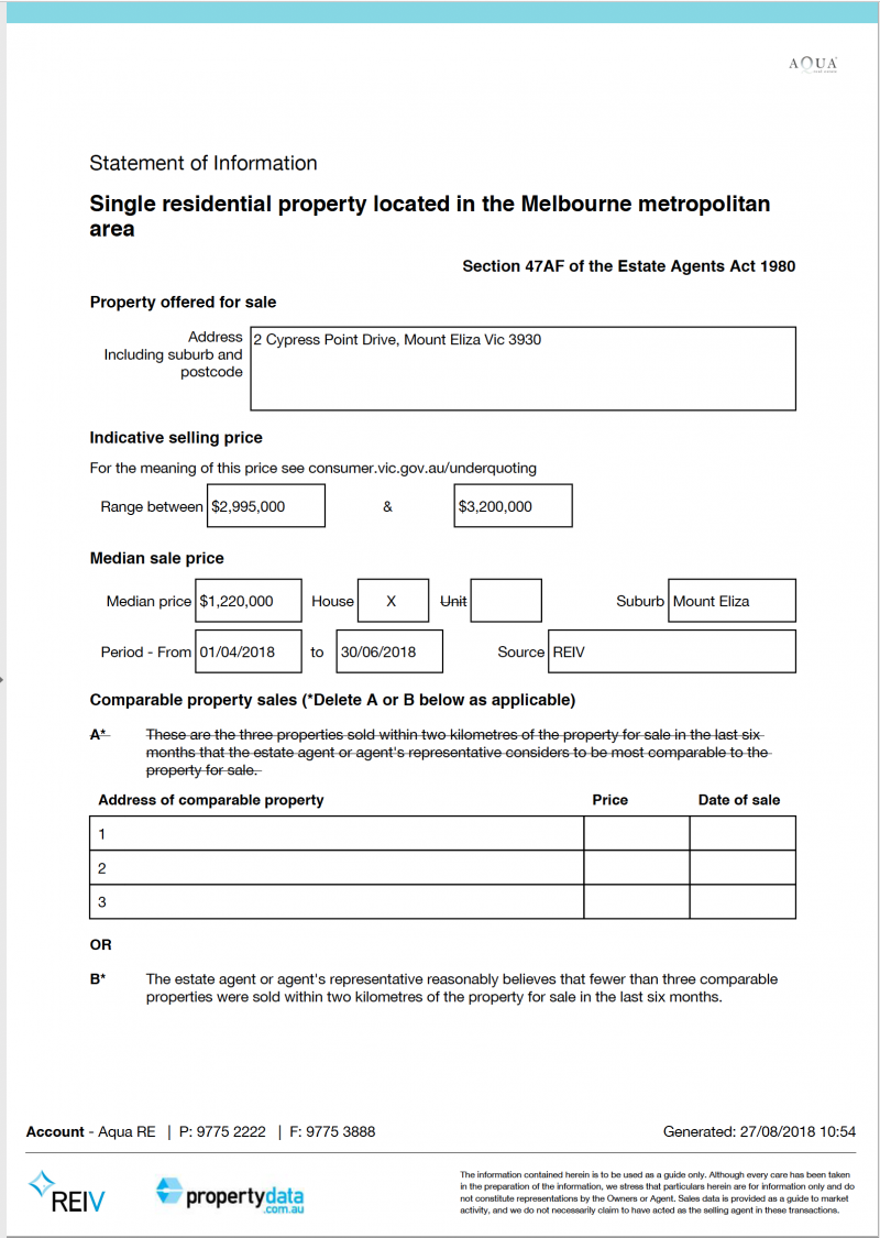 property statement