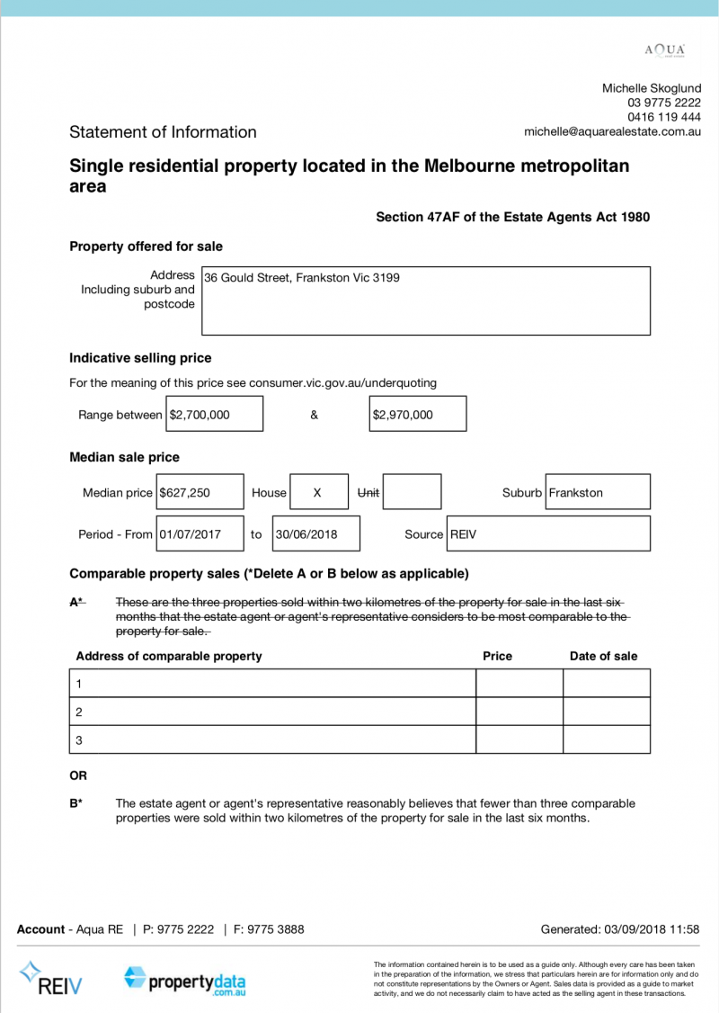 property statement