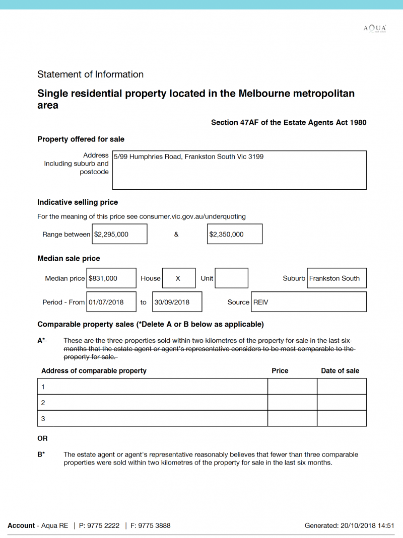 property statement