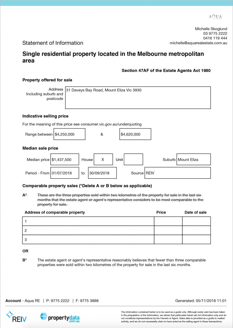 property statement