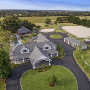 arial view of property