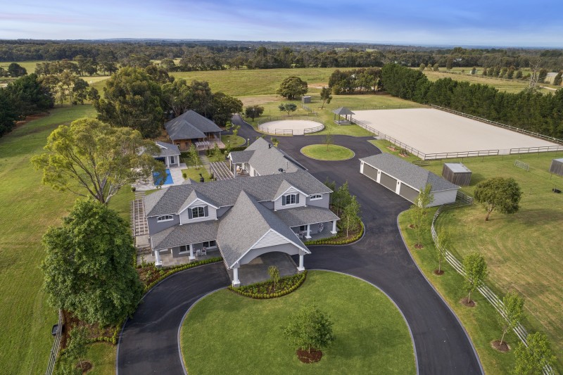 arial view of property