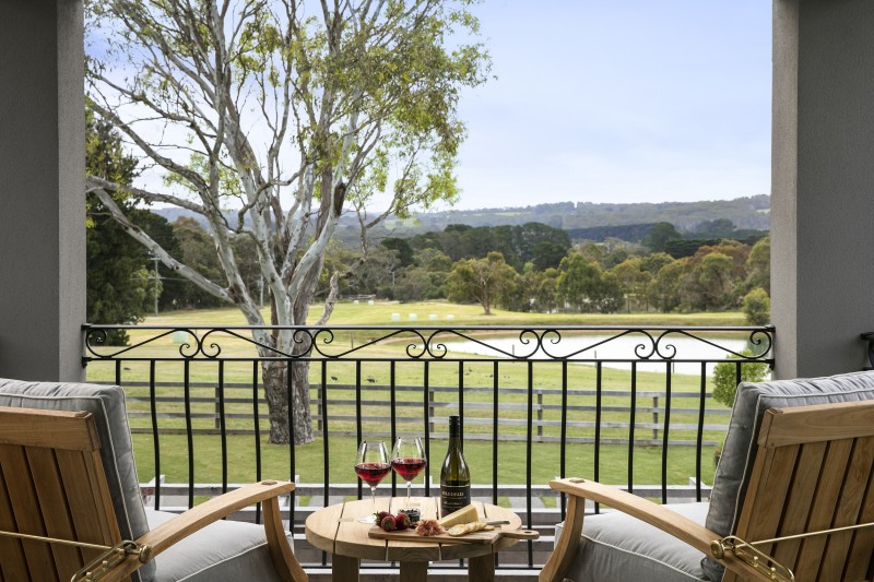 balcony overlooking countryside