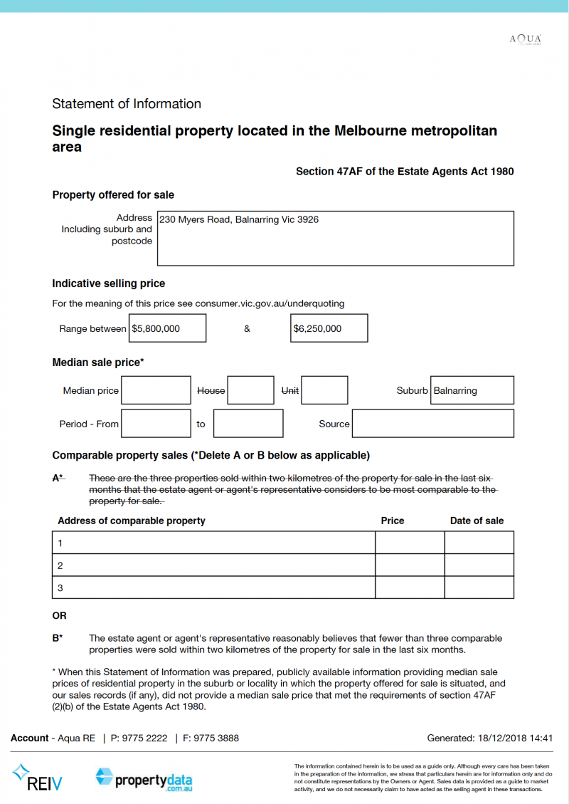 property statement