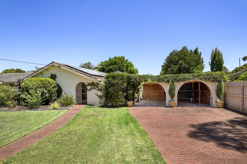 house and open garage