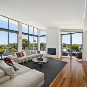 lounge room with fireplace