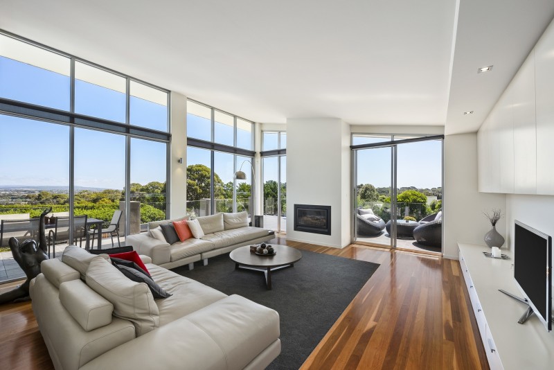 lounge room with fireplace