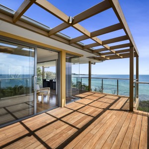 balcony overlooking ocean