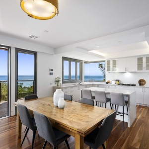 kitchen and dining room