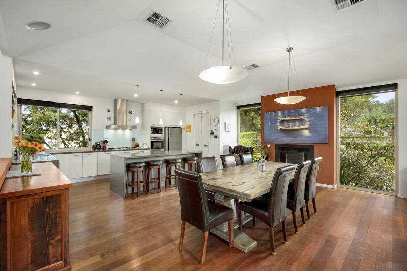 kitchen and dining room