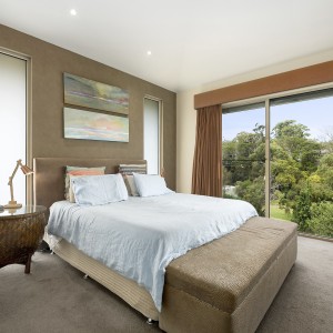 bedroom overlooking garden