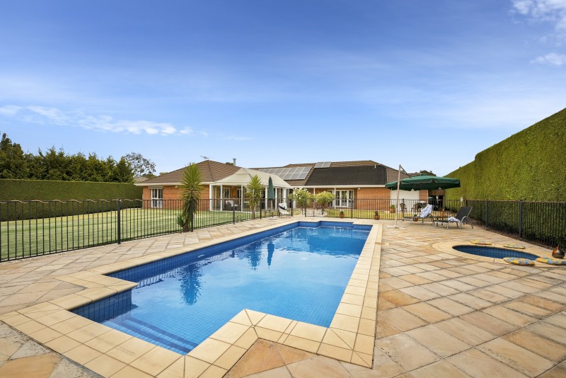 pool in backyard