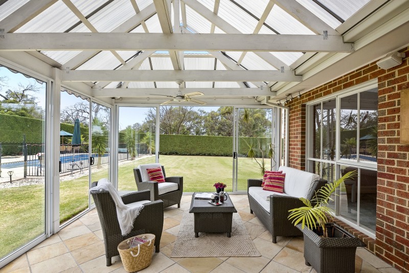 lounge in sunroom