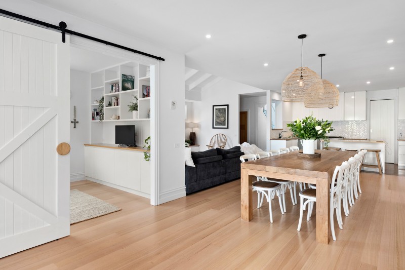 open plan dining room