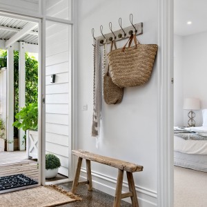 entryway with coat rack