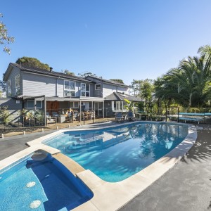 backyard with pool